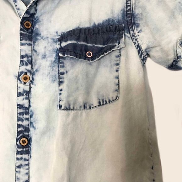 ACID wash denim kids tunic button down tunic dress 🌻💚 - Picture 5 of 7